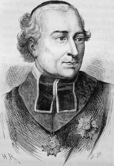 Portrait of Cardinal Joseph Fesch (1763 - 1839). Engraving of the end of the 19th century in 