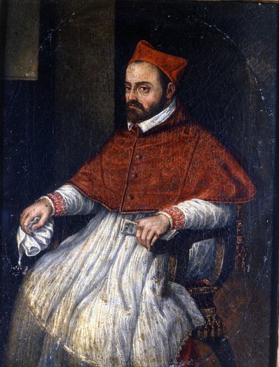 Portrait of Cardinal Roberto Bellarmino (1542 - 1621). Anonymous painting. Museum of Rome by Unknown artist