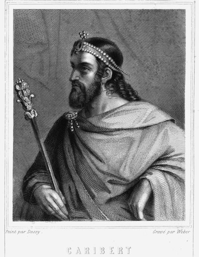 Portrait of Caribert, King of Paris - in 
