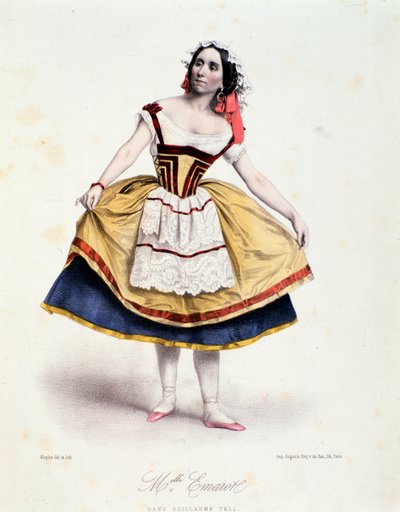 Portrait of Celestine Emarot in Guillaume Tell, ballet by Gioacchino Rossini, c.1858 by Unknown artist