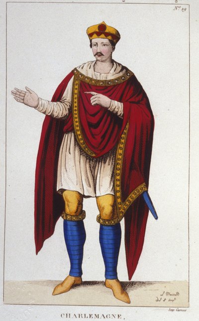 Portrait of Charlemagne or Charles I the Great, King of the Francs (engraving of 1830) by Unknown artist