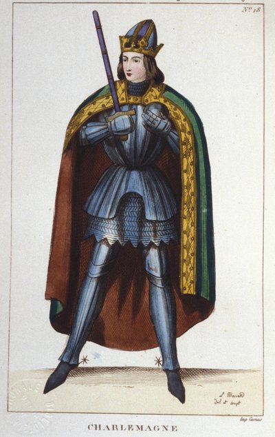 Portrait of Charlemagne or Charles I the Great, King of the Francs (engraving of 1830) by Unknown artist