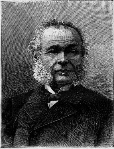Portrait of Charles Adolphe Wurtz (1817-1884), French chemist and teacher. Engraving in 