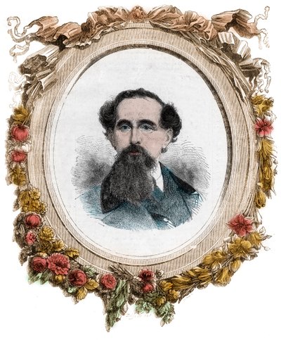 Portrait of Charles Dickens (1812-1870) English Novelist, engraving by Unknown artist