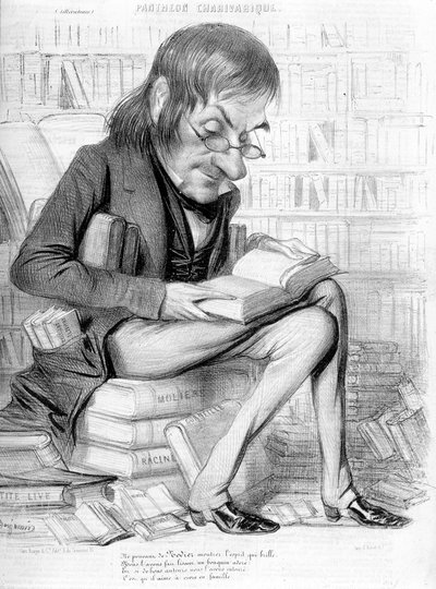 Portrait of Charles Nodier (1780-1844) - in “Charivari”, v.1840 by Unknown artist