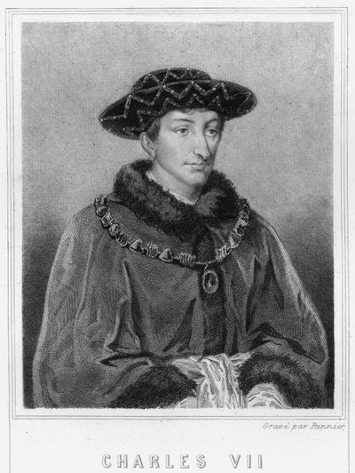 Portrait of Charles VII (1403 - 1461), King of France - in “Histoire des Français” by Lavallée by Unknown artist