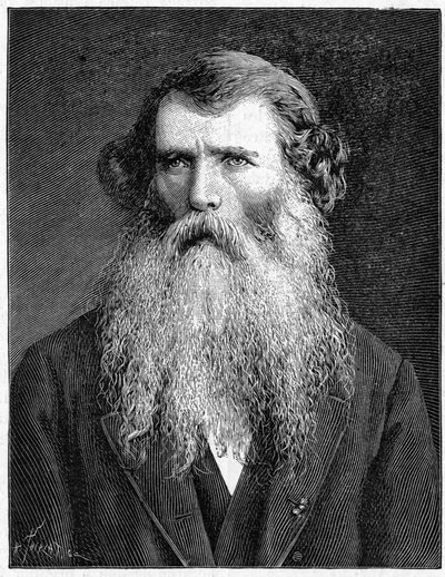 Portrait of Charles Victor Naudin, French botanist. (1815-1899). Engraving of 1898. in 