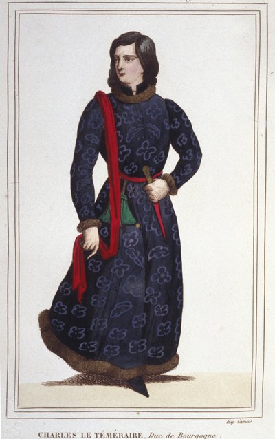 Portrait of Charles the Bold (1433-1477), Duke of Burgundy (engraving of 1830) by Unknown artist