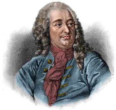 Portrait of Christian von Wolff or Christian von Wolf, German jurist, mathematician and philosopher (1679-1754). Engraving by Unknown artist
