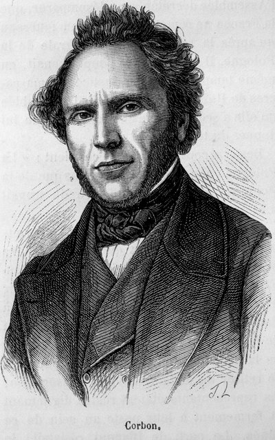 Portrait of Claude Anthime Corbon (1808-1891). Engraving of the end of the 19th century in Histoire de France by H. Martin by Unknown artist