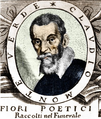 Portrait of Claudio Monteverdi after the frontispiece of Fiori poetici raccolti nel funerale del molto illustrious e molto reverendo Signor Claudio Monteverdi, published in Venice in 1644. by Unknown artist