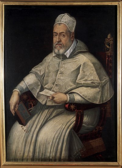 Portrait of Clement VIII (1536 - 1605). Painting of the 16th or 17th century. Museo di Roma. Rome by Unknown artist