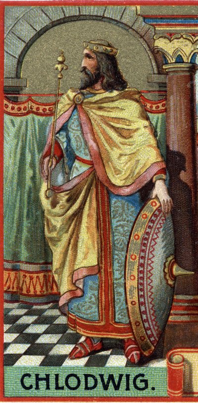 Portrait of Clovis, King of the Francs from 481-511 AD by Unknown artist