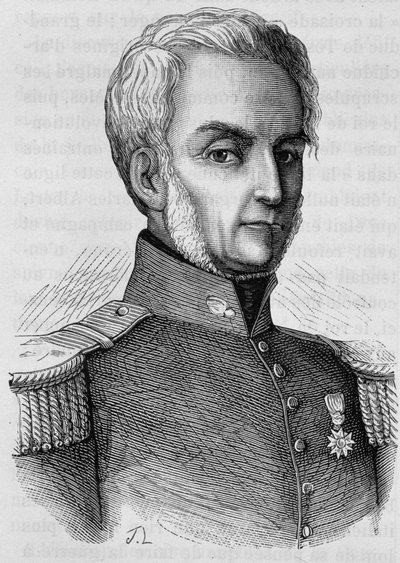 Portrait of Courtais. Engraving from the end of the 19th century in 