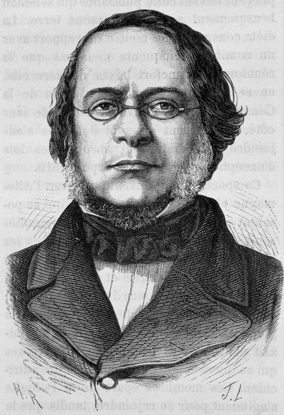Portrait of Daniele Manin (1804 - 1857). Engraving of the end of the 19th century in 