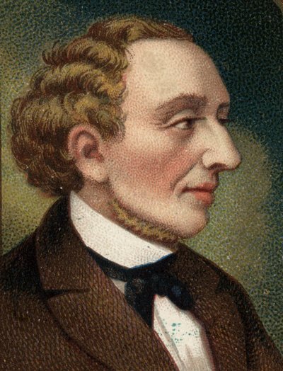 Portrait of Danish writer and poet Hans Christian Andersen (1805-1875). by Unknown artist
