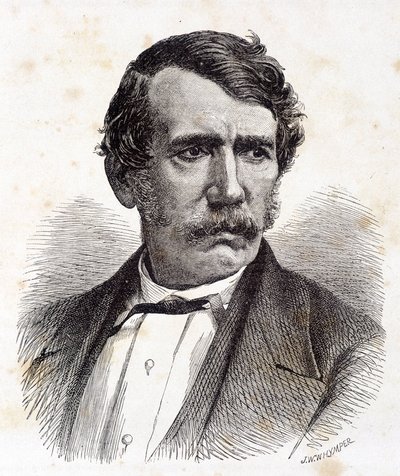 Portrait of David Livingstone, British missionary and explorer (1813-1873) - in 