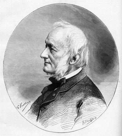 Portrait of Desire Nisard, writer and member of the French academy elected in 1850 by Unknown artist