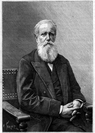 Portrait of Dom Pedro II of Alcantara (Peter II) (1825-1891), Emperor of Brazil. (From a photograph of Nadar). Engraving in La Nature: revue des sciences et de leurs applications aux arts et a l