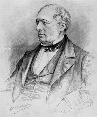 Portrait of Edouard Charton, painter, died in 1890 by Unknown artist