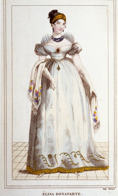 Portrait of Elisa Bonaparte (Maria Anna dit Eliza) by Unknown artist