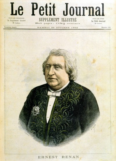 Portrait of Ernest Renan in academician