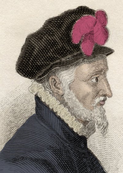 Portrait of Fadrique Alvarez de Toledo y Enriquez de Guzman (1537-1583), called Don Fadrique, fourth Duke of Alba, Duke of Huescar, Marquis of Coria and Grand Commander of the Order of Calatrava. Engraving of the 19th century by Unknown artist