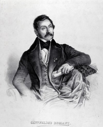 Portrait of Felice Romani, librettist, poet and Italian critic (1788-1865) by Unknown artist