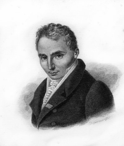 Portrait of Ferdinand Herold (1791-1833), French composer, engraving of the 19th century by Unknown artist