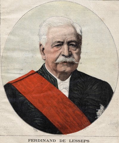 Portrait of Ferdinand de Lesseps, French diplomat and administrator (1805-1894) by Unknown artist