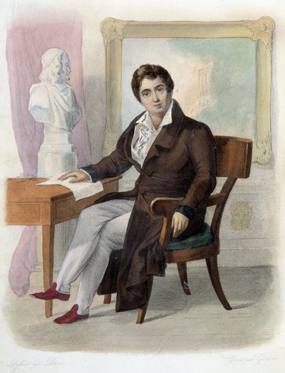 Portrait of François-Joseph Talma (1763-1826), French comedian. in Ed. Mennechet, 