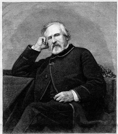 Portrait of Francois Auguste Biard, French painter. Engraving in 