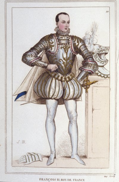 Portrait of Francois II (1544 - 1560), King of France engraving from 1830 by Unknown artist
