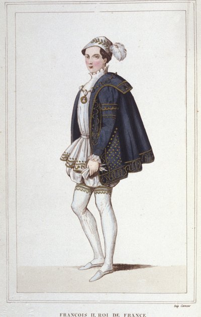 Portrait of Francois II, King of France (engraving from 1830) by Unknown artist