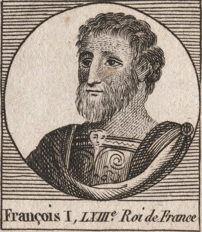 Portrait of Francis I (1494 - 1547), King of France - engraving from “Instruction sur l