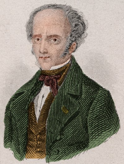 Portrait of Francois Rene, Viscount de Chateaubriand (1768-1848) French writer. Engraving from 1876. by Unknown artist