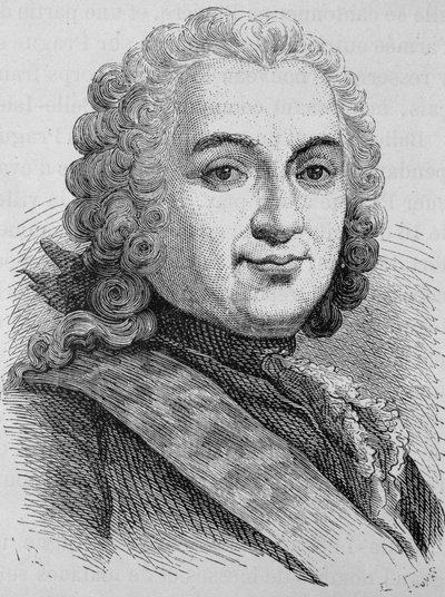 Portrait of François de Chevert (1695 - 1769). Engraving from 