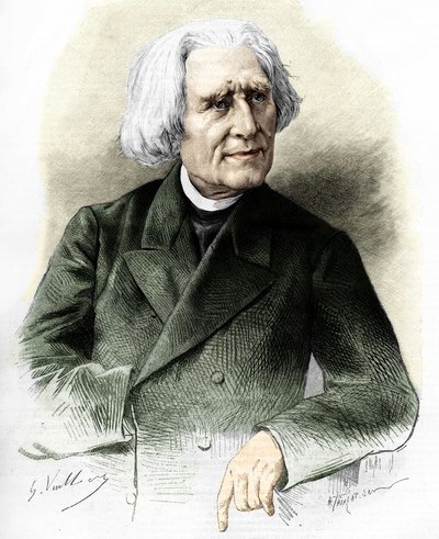 Portrait of Franz Liszt (1811-1886) Hungarian composer and pianist by Unknown artist