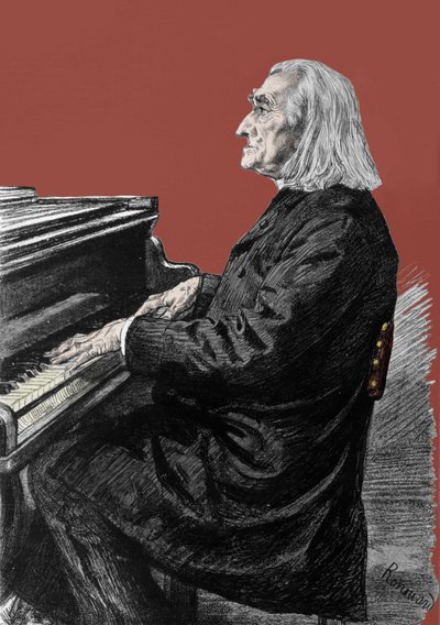 Portrait of Franz Liszt, Hungarian piano composer and pianist by Unknown artist