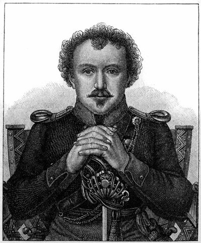 Portrait of Friedrich Heinrich Karl de la Motte, Baron Fouque known as La Motte-Fouque (1777-1843) German romantic writer by Unknown artist