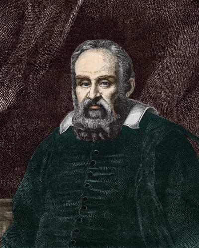 Portrait of Galileo Galilei (1564 - 1642) (19th century engraving) by Unknown artist