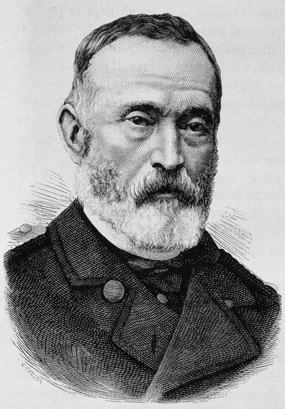 Portrait of General Clément Thomas (1809 - 1871). Engraving of the end of the 19th century in 