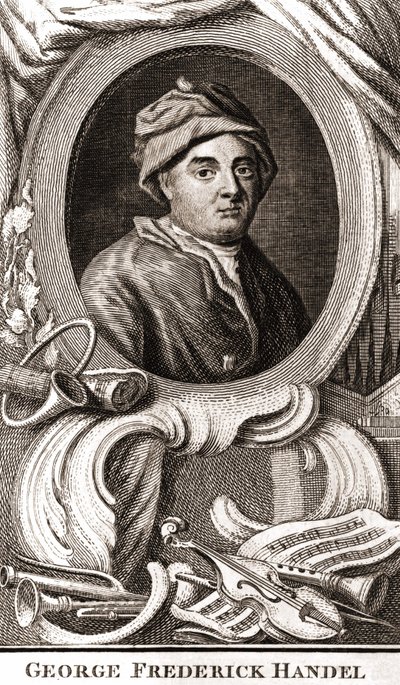 Portrait of George Frederick Handel (Georg Friedrich Handel) by Unknown artist