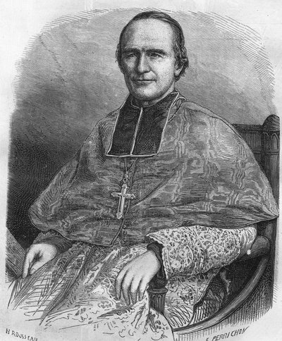 Portrait of Georges Darboy. French Prelate (1813 to 1871). Archbishop of Paris, he was taken hostage during the Commune and shot. by Unknown artist