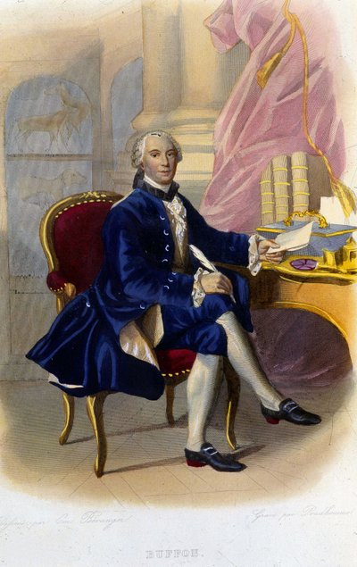 Portrait of Georges Louis Leclerc, Count of Buffon, French naturalist and writer. In Le Plutarque francais by Unknown artist