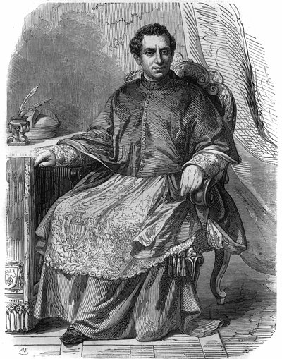 Portrait of Giacomo Antonelli (1808-1878), Italian Cardinal and Secretary of State of the Pontifical Government by Unknown artist