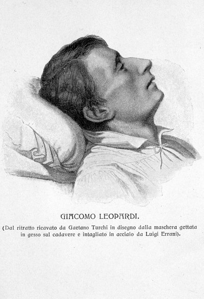 Portrait of Giacomo Leopardi on his deathbed by Unknown artist