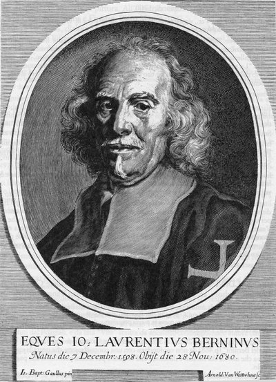 Portrait of Gian Lorenzo Bernini known as The Bernini (1598-1680), Italian sculptor, painter and architect. Engraving by Arnold Van Westerhout from 1682. by Unknown artist