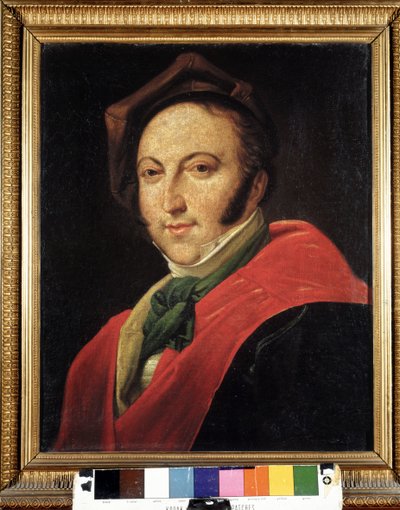 Portrait of Gioacchino Rossini with hat. Anonymous painting. Museo bibliografico. Bologna by Unknown artist