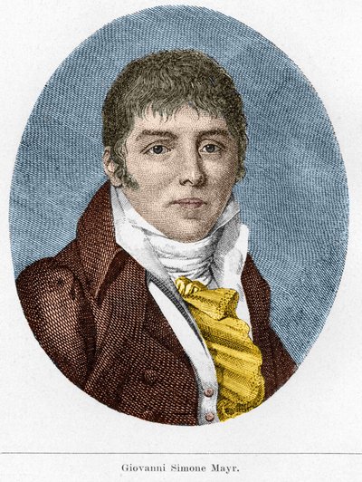 Portrait of Giovanni Simone Mayr, Italian Composer by Unknown artist